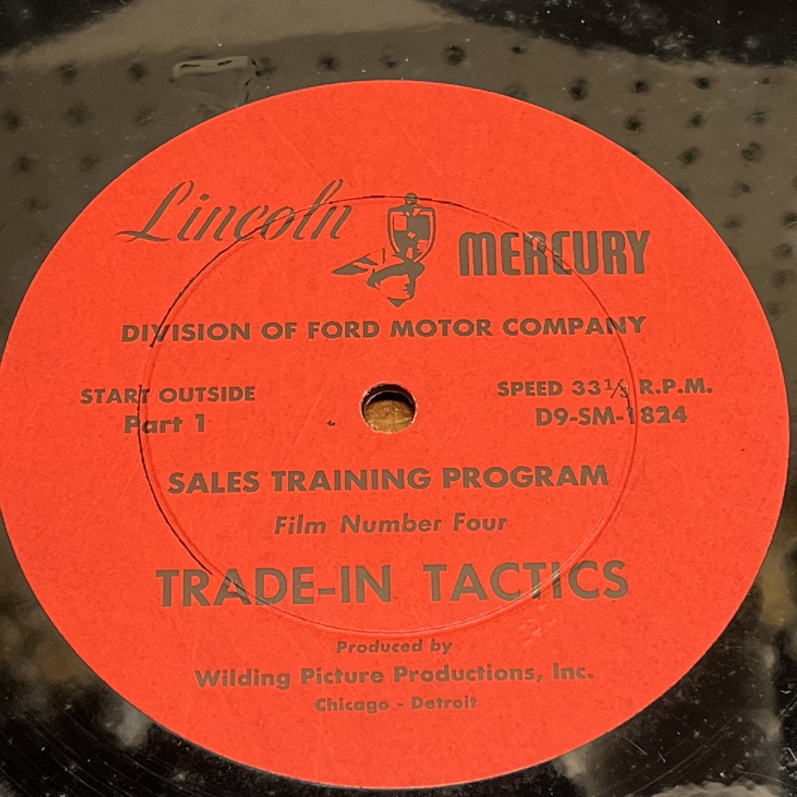 Ford Lincoln Mercury Sales Training 16” Transcription Records with Case