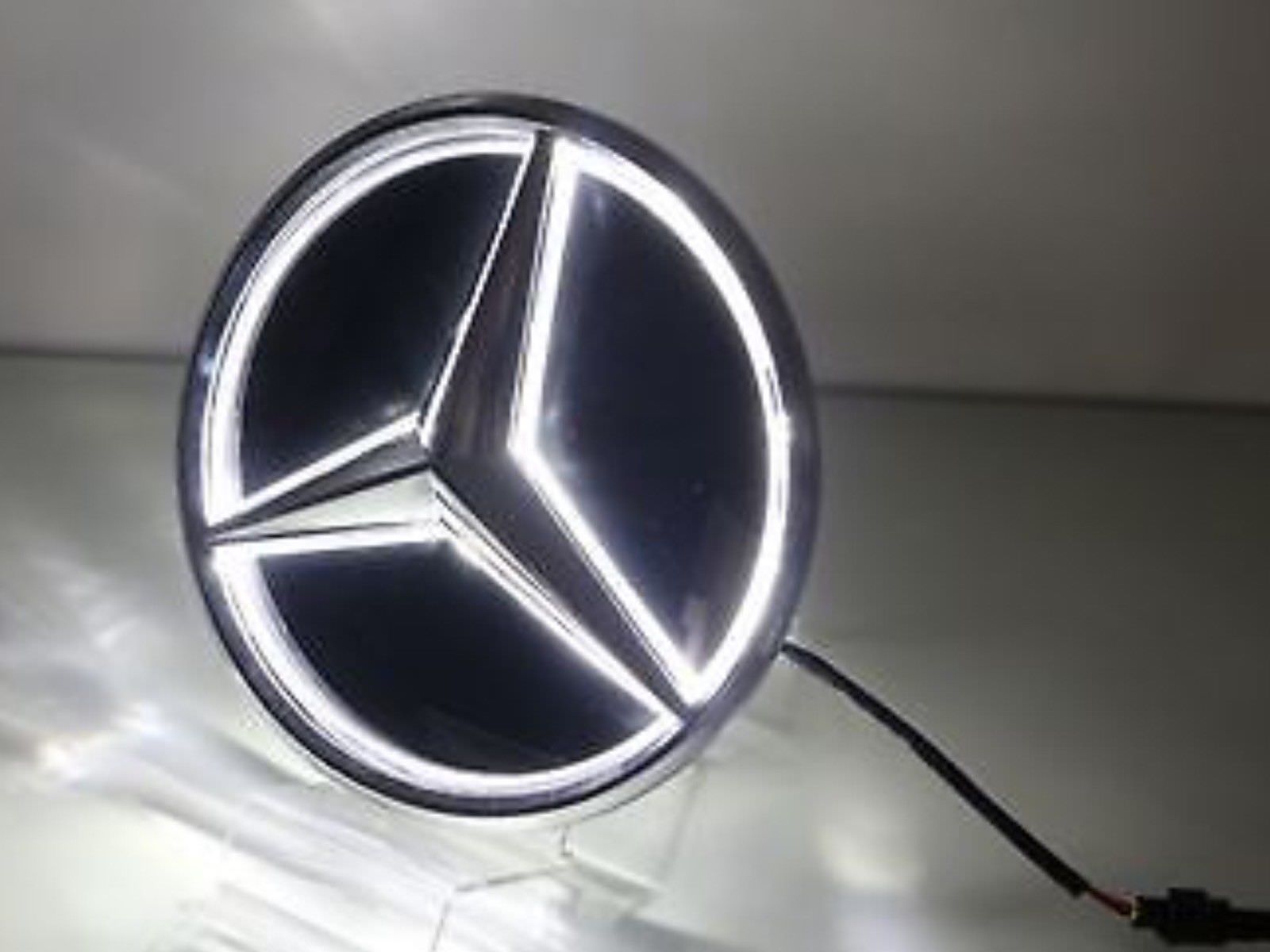Mercedes Benz 2011-2017 Front Grille Mirror Star LED White Illuminated Emblems