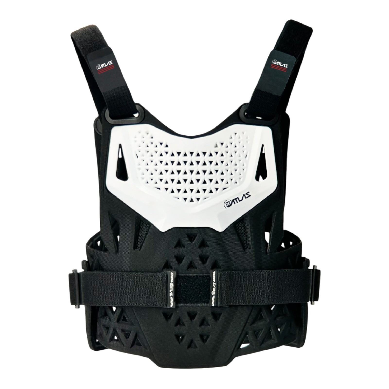 Atlas Charger PeeWee White - Lightweight Chest Protector for Motocross & BMX