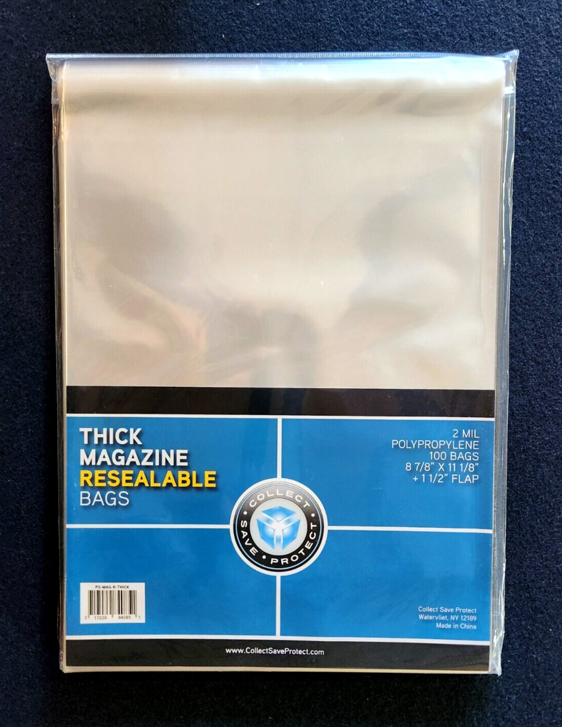 100 Thick Magazine Sleeves Resealable Plastic Storage Bags 8 7/8" x 11 1/8"