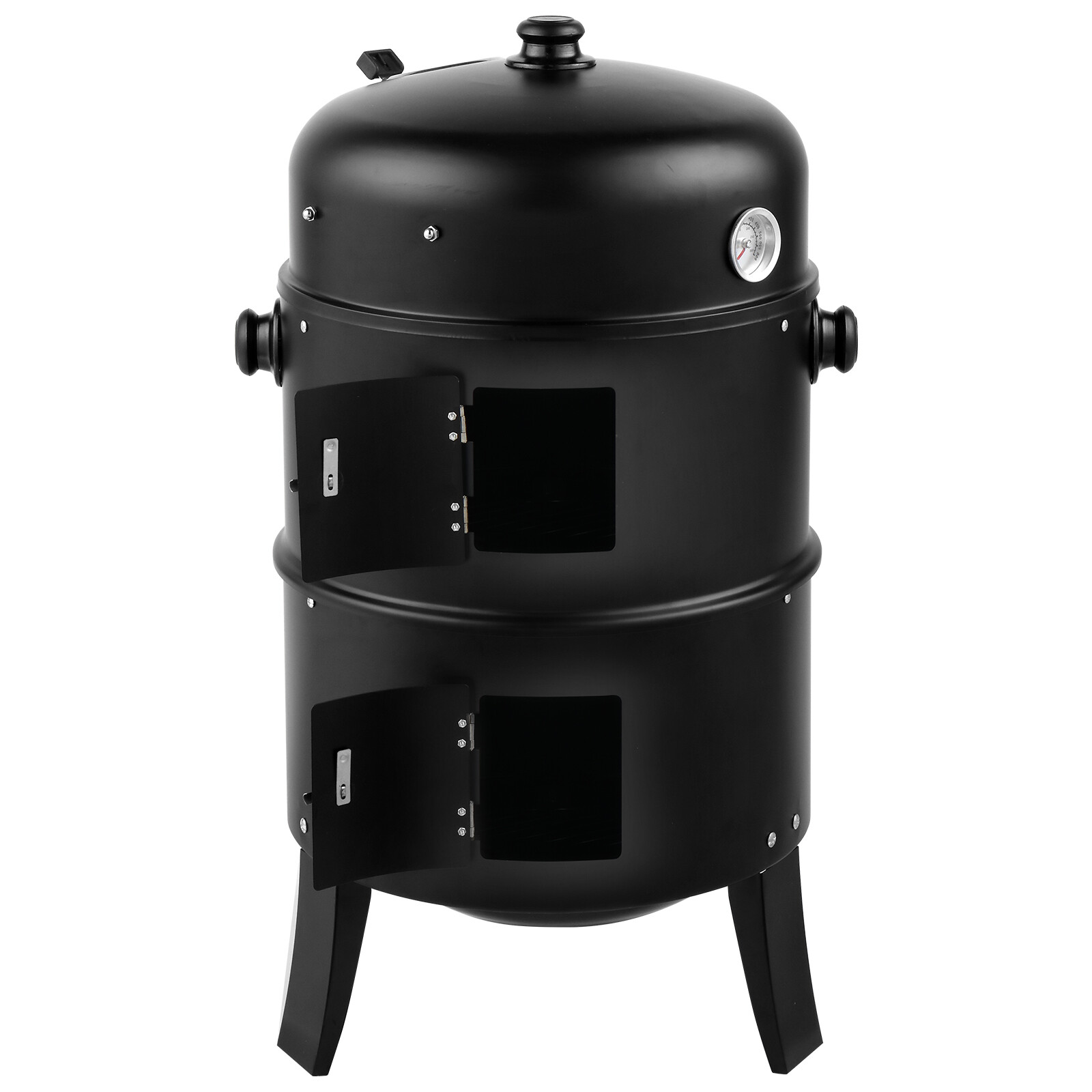 32" Charcoal Smoker BBQ Grill 3IN1 Outdoor Vertical Smoke Portable Meat Cooker