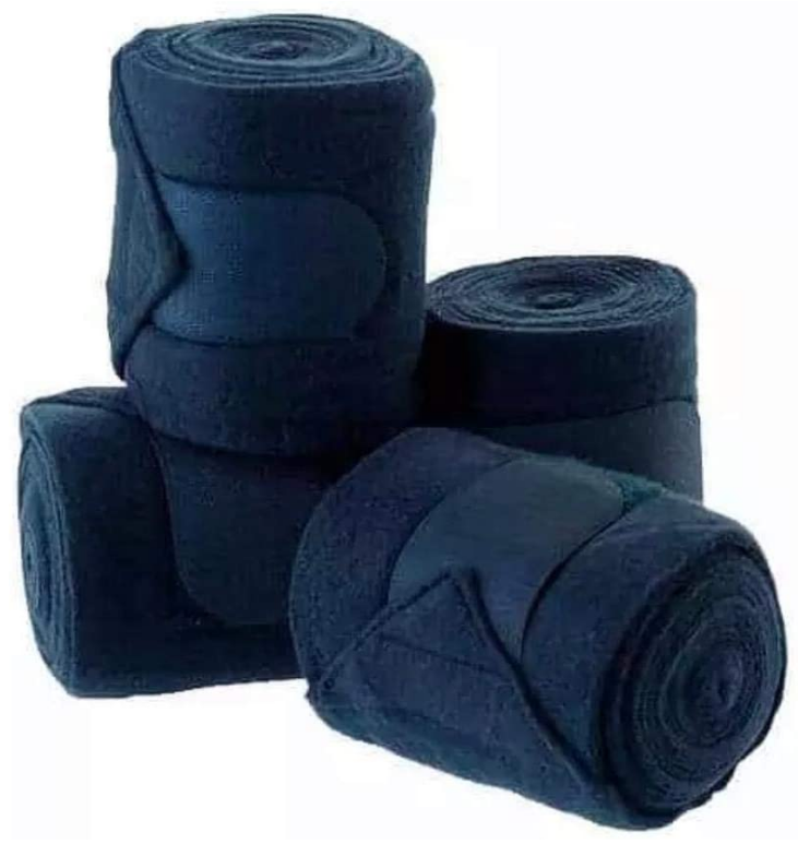 HORSE FLEECE BANDAGES / POLO WRAPS / STABLE WRAPS EQUESTRIAN LEG WRAPS SET OF 4