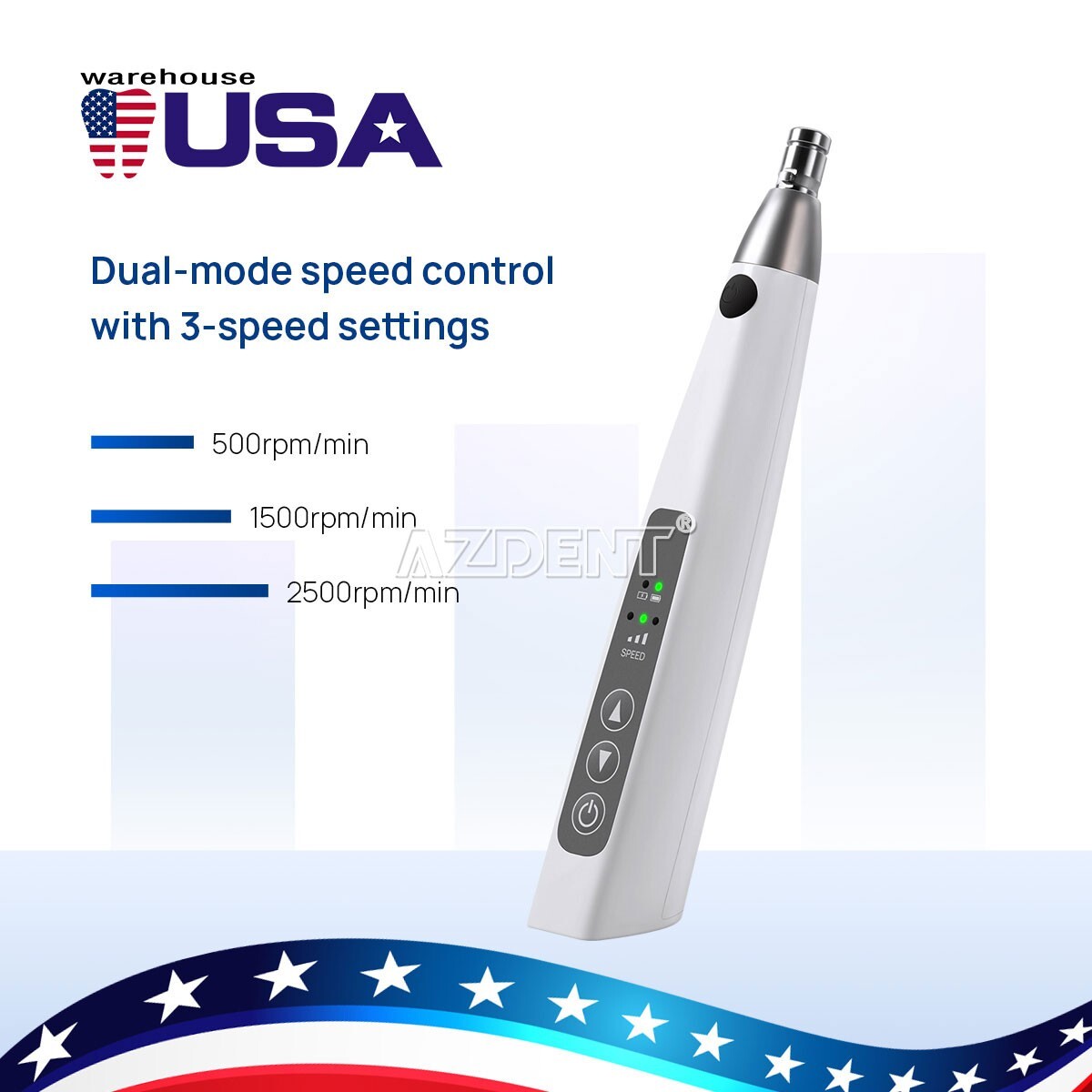 AZDENT Dental Cordless Hygiene Prophy Polishing Handpiece 360° Swivel