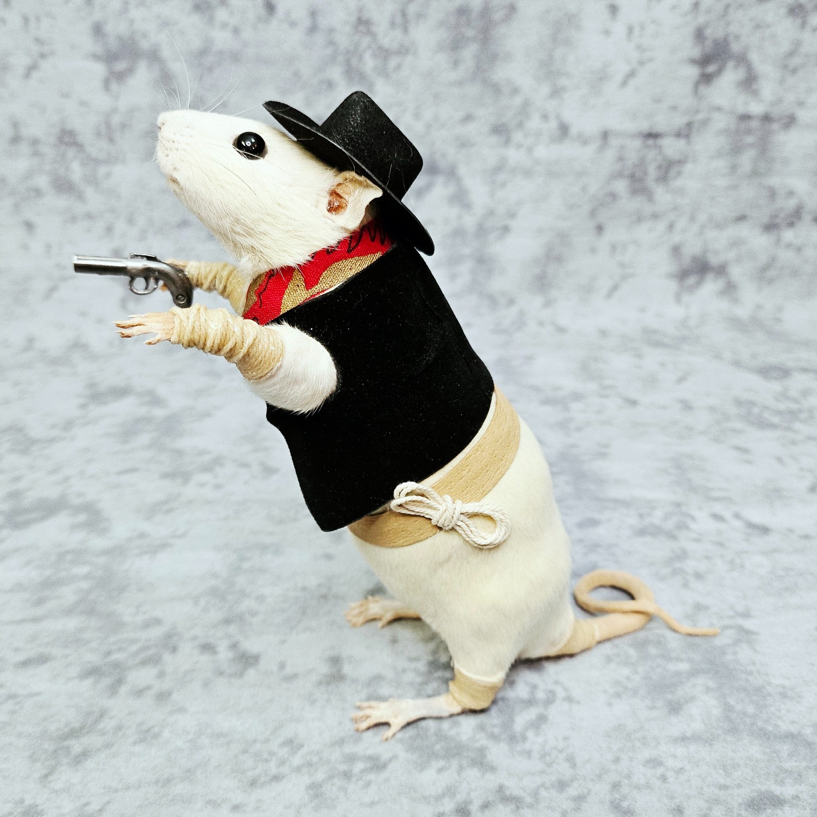 Rat Taxidermy Cowboy Sheriff Rat