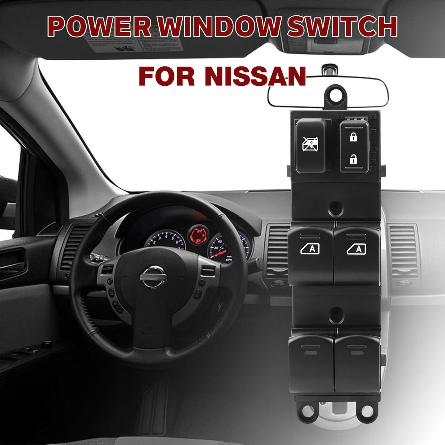 Master Power Window Switch Compatible with Nissan Titan 2004-2015, Nissan Armada