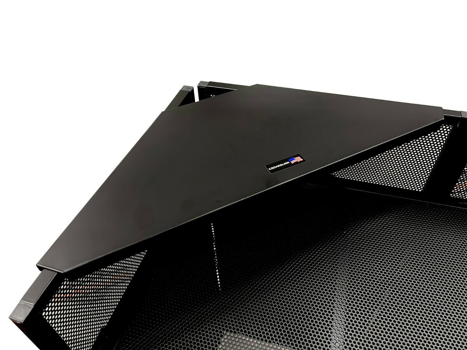 Mega 73" Wide DJ Event Facade White/Black Scrim Booth Two Top Corner Table Tops