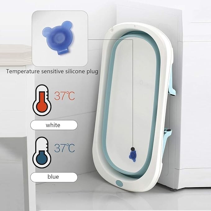 Foldable Baby Bath Tub Newborn Safety Collapsible Portable Infant Shower Bathtub