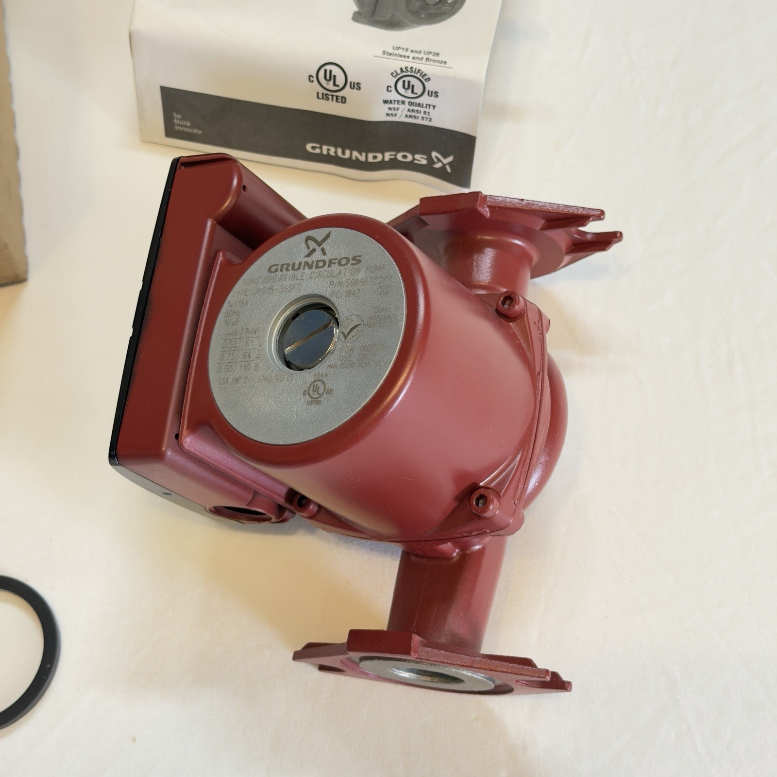 Grundfos Pump 59896772 UPS15-35SFC Stainless Steel 3 Speed 115V Circulator (NEW)