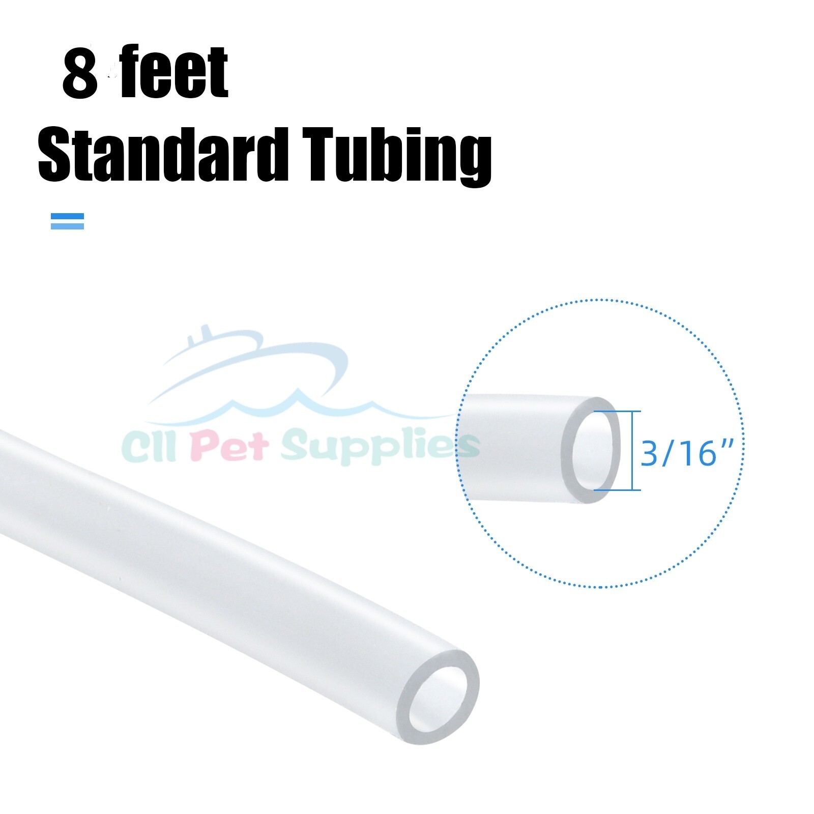 AQUANEAT Aquarium Tubing, 8 Feet Airline Tubing for Fish Tank Air Pump