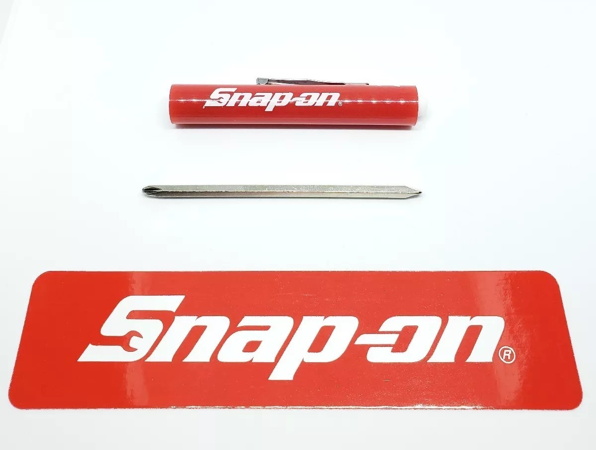 2x Snap-on Tools Pocket Screwdriver Reversible Flat Phillips