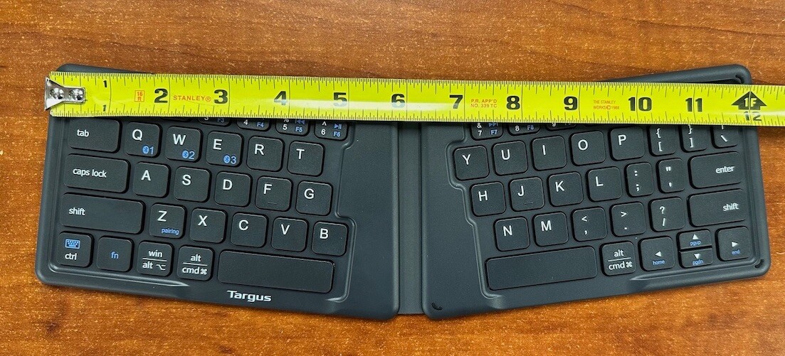 Targus Wireless Folding Keyboard Bluetooth Antimicrobial Protection AKF003US