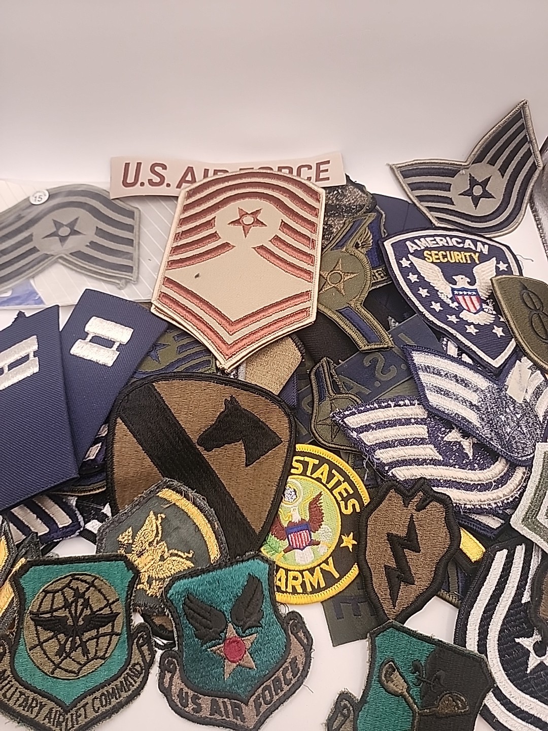 MILITARY PATCH LOT OF 20 GI VARIETY BAG  ARMY Navy Marines Airforce Veterans