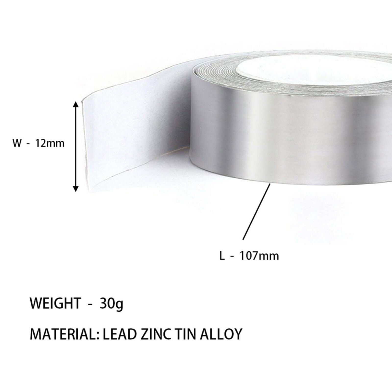 2Pcs Golf club lead tape Roll (1m) for golfer Tennis High Density Lead Weights