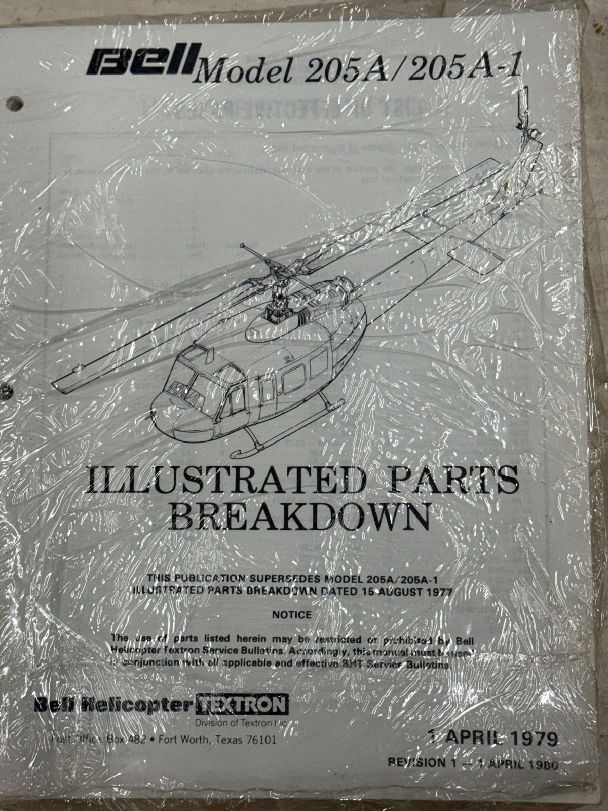 Bell Model 205A and 205A1 Illustrated parts breakdown manual