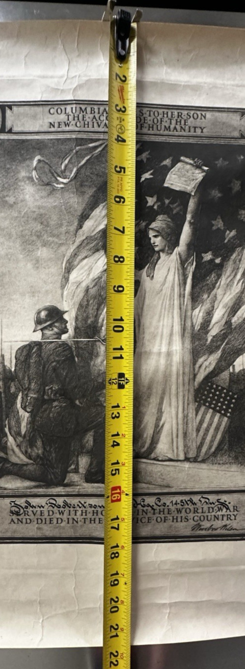 WWI KIA 6-Doc Set Pershing Hand Signed 145th Infantry Belgium 1918