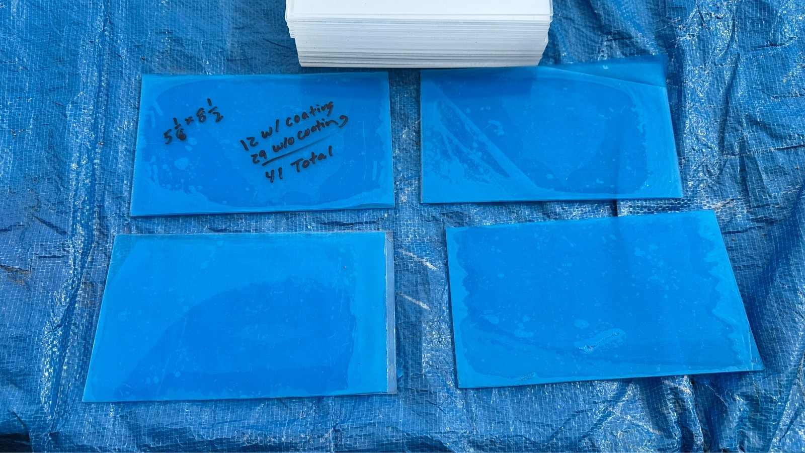 Lot 4 New & 29 Used Sheets 5-1/8" x 8-1/2" Acrylic Clear Plexiglass Plexi