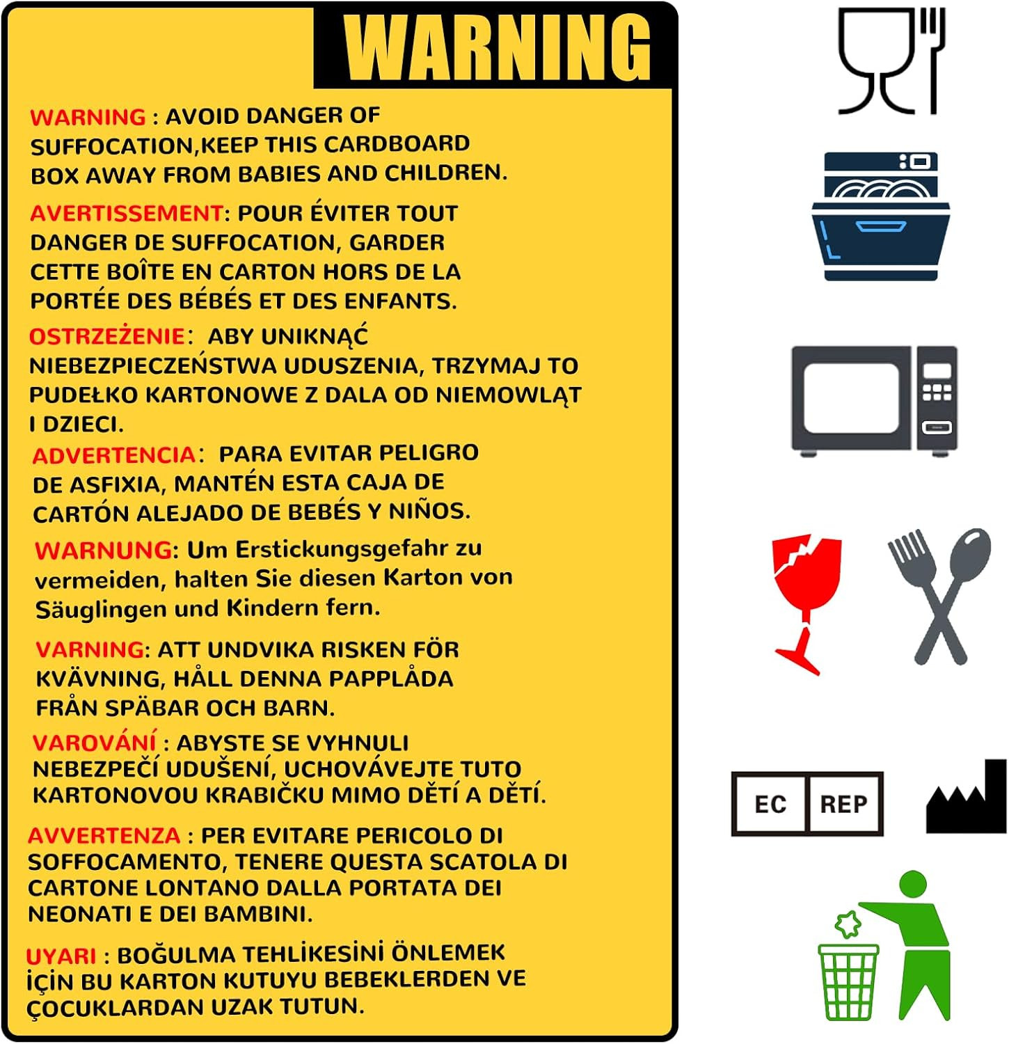 Porcelain Soup Cereal Bowls Set - Ceramic Bowls for Kitchen 23 Oz - 6 Colorful P