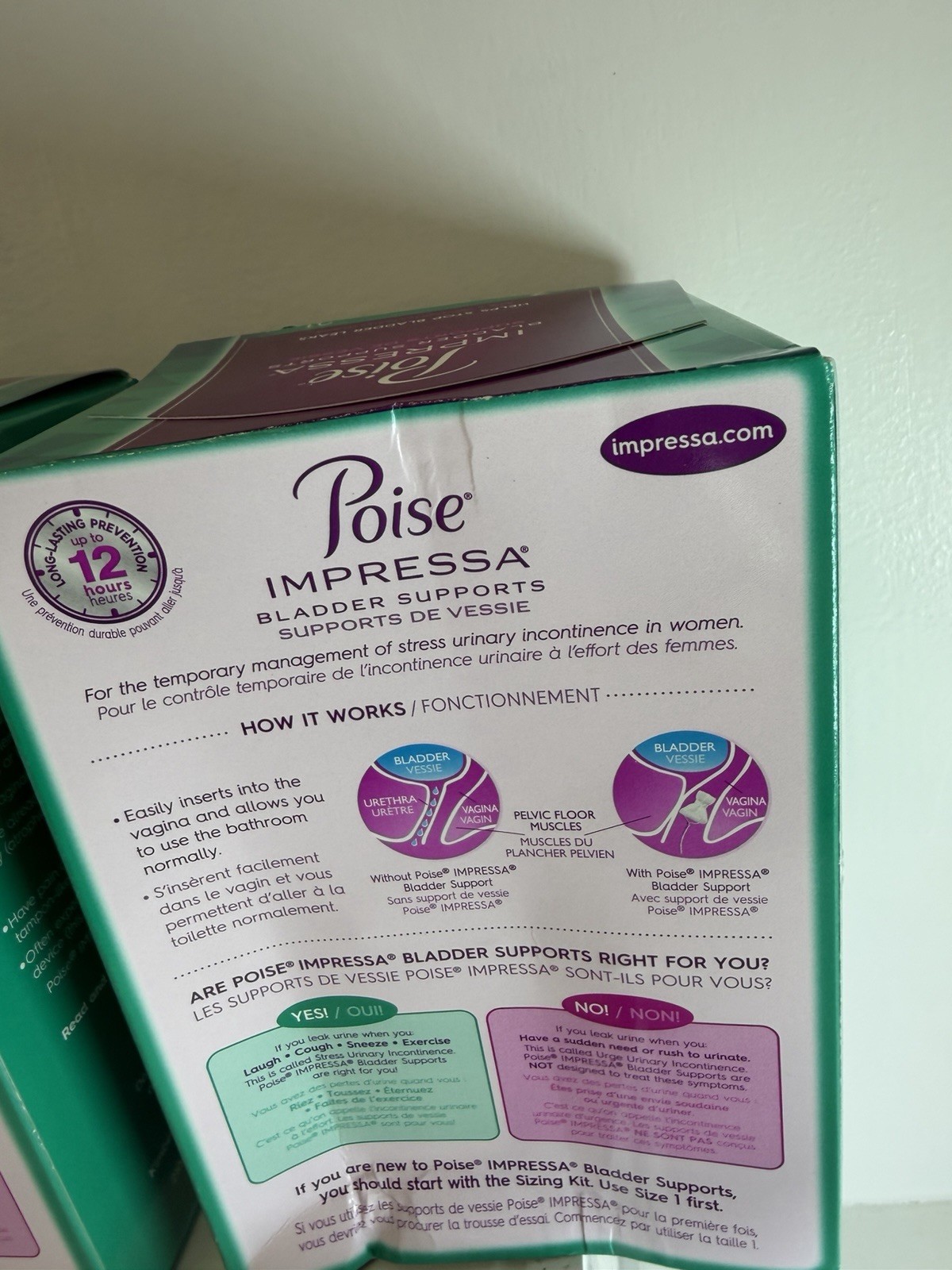 Poise Impressa Women's Bladder Supports Size 3, 21 Count Disposable pack of 2