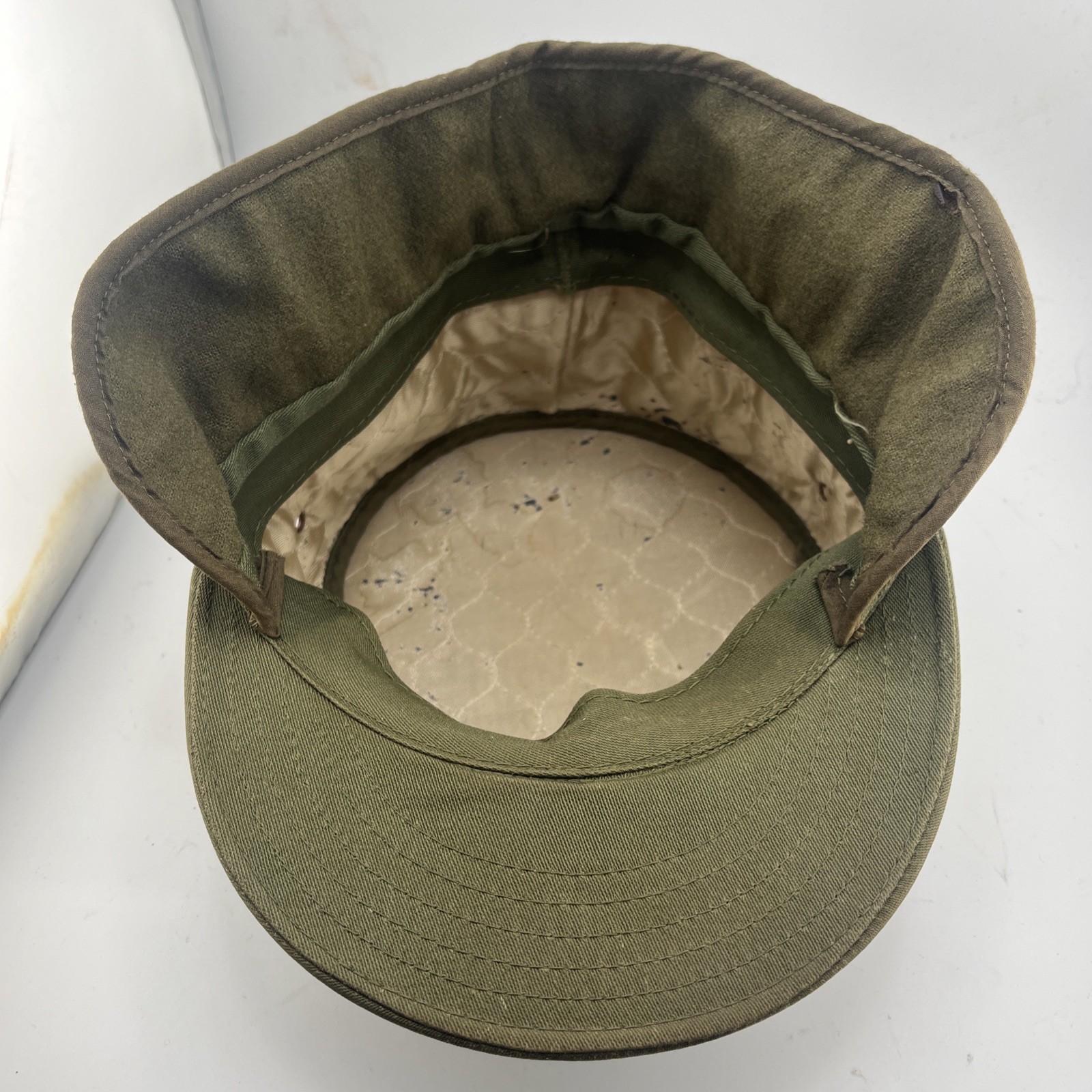 KOREAN WAR ERA 1950s US ARMY RIDGEWAY CAP - Rare Variant - Winter Version USAF