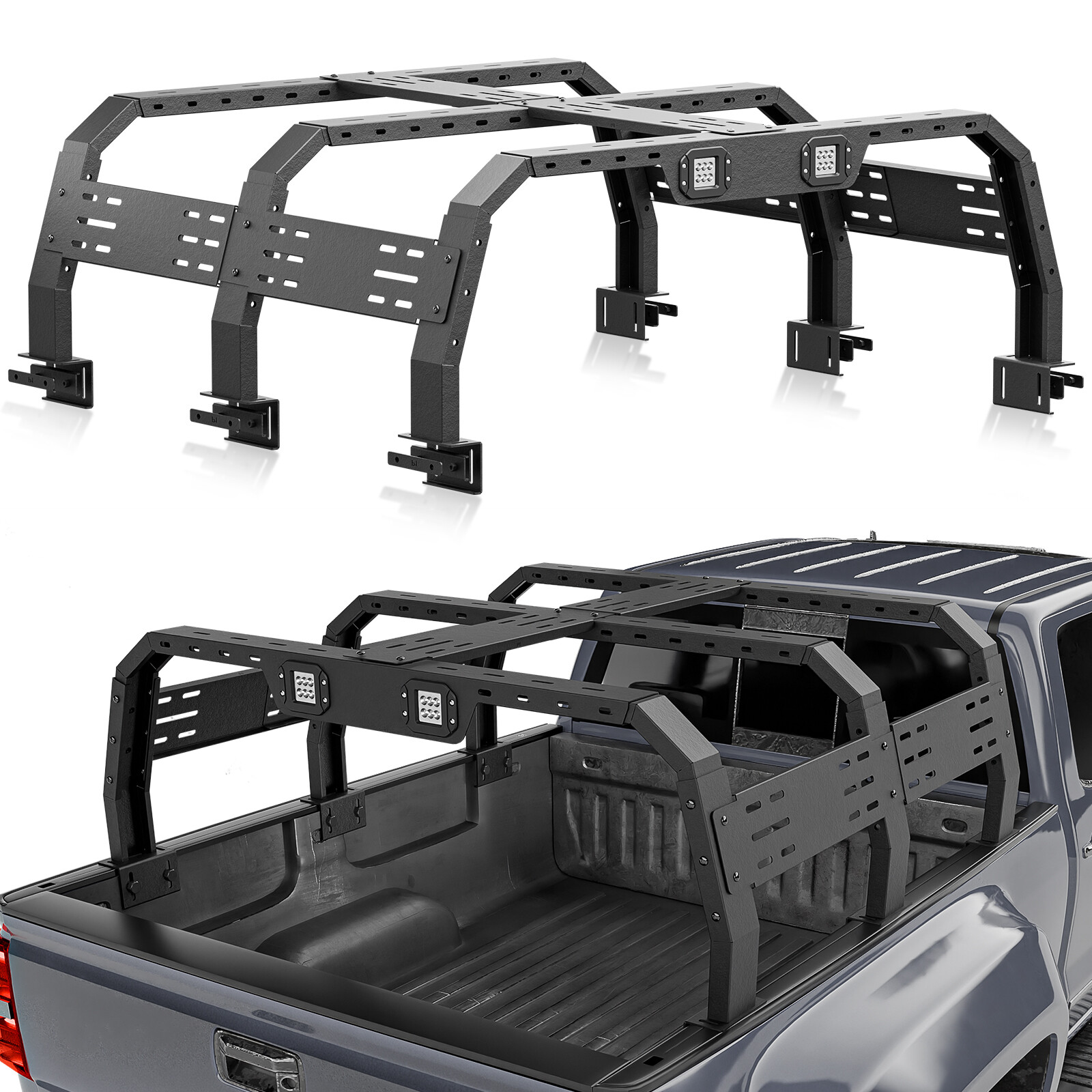 22.3"1000lbs High Bed Racks Truck Cargo Carrier for F150/Tundra/Tacoma/Colorado