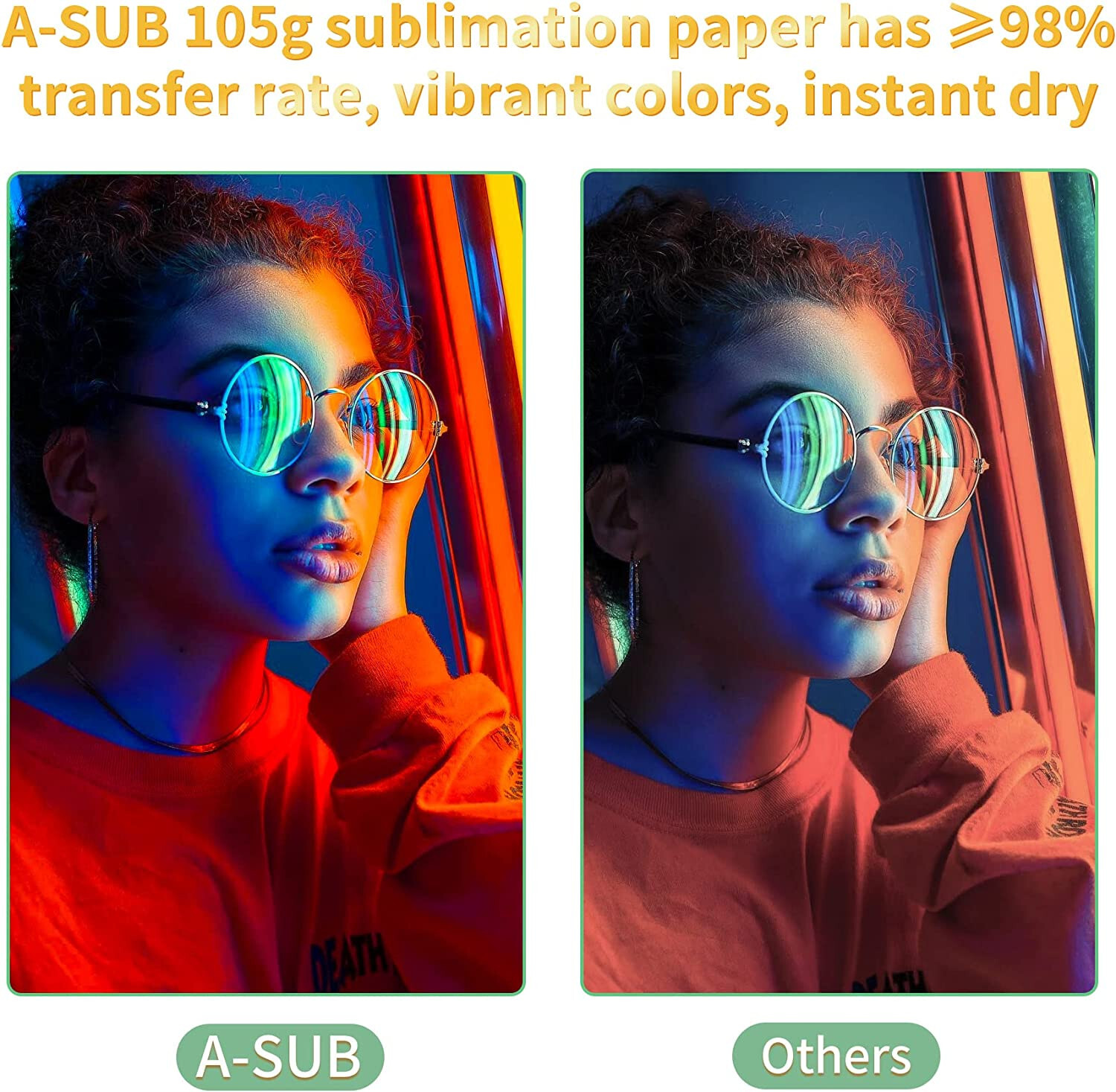 A-SUB Sublimation Paper 13x19 150 Sheets for Inkjet Sublimation Printers 105g