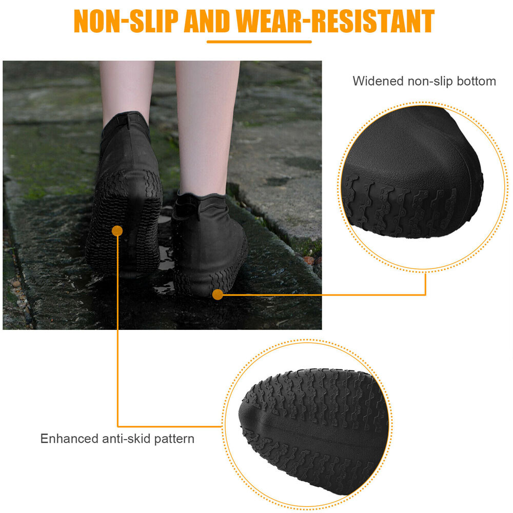 Reusable Anti-slip Rain Shoe Covers Overshoes Waterproof Cover Protector