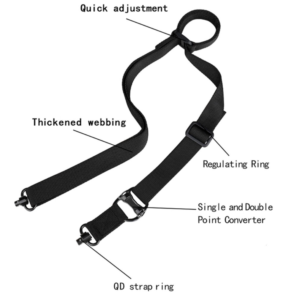 Tactical Quick Detach 1 2 Point Retro Rifle Sling + 2Pcs MLOK Sling Swivel Mount