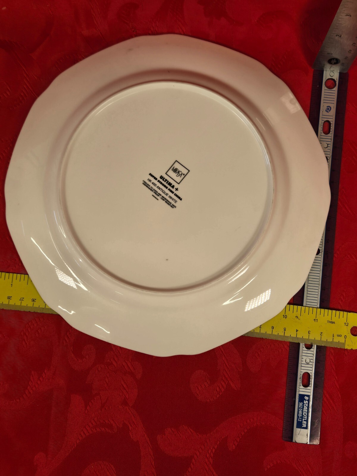 MIKASA Ultima Antique White Octagon Rimmed 11” Dinner Plate