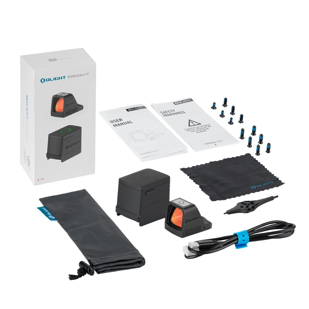 Osight Red - See the Power, 3 MOA, Industry's 1st Magnetic Charging Cover