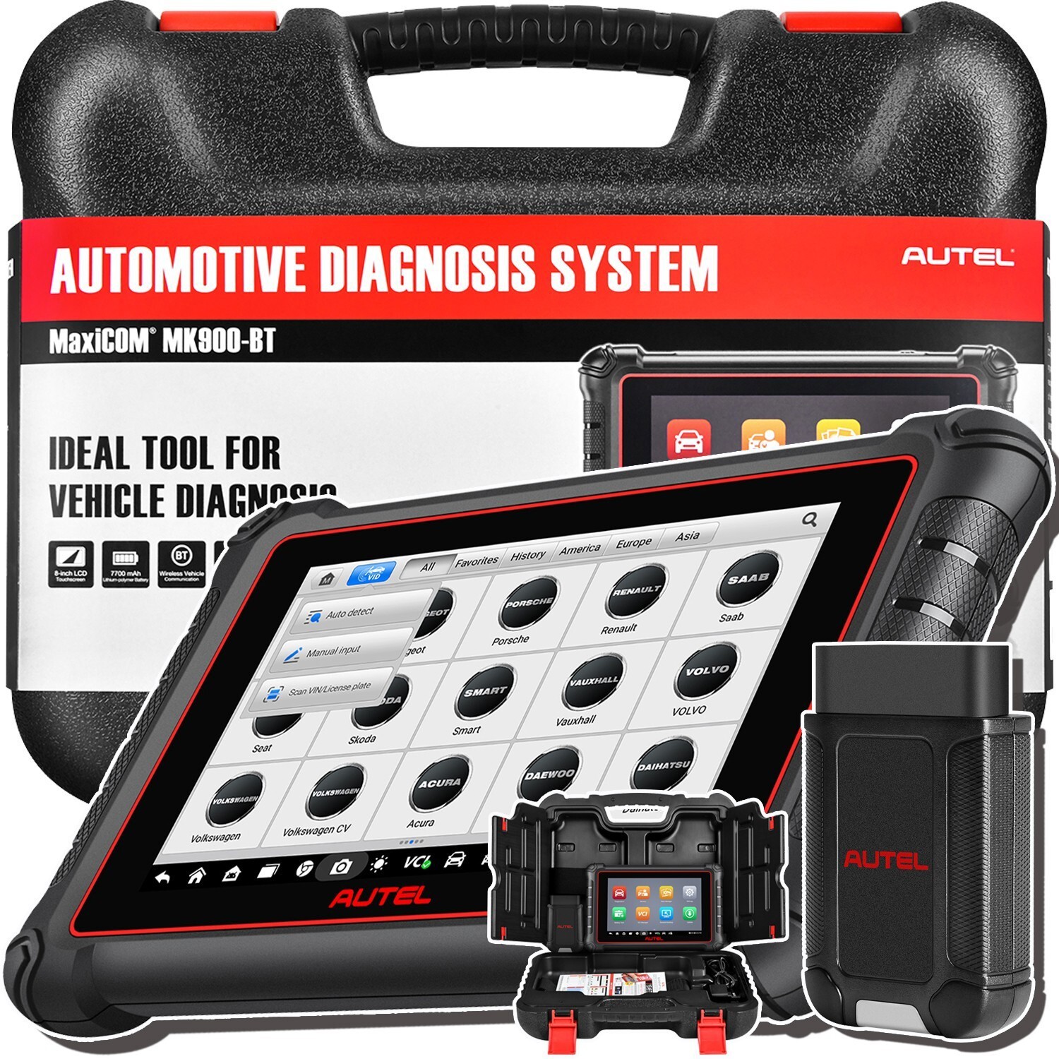 2026 Autel MaxiCOM MK900BT Pro Diagnostic Scanner Tool FCA Active Tests MK900-BT
