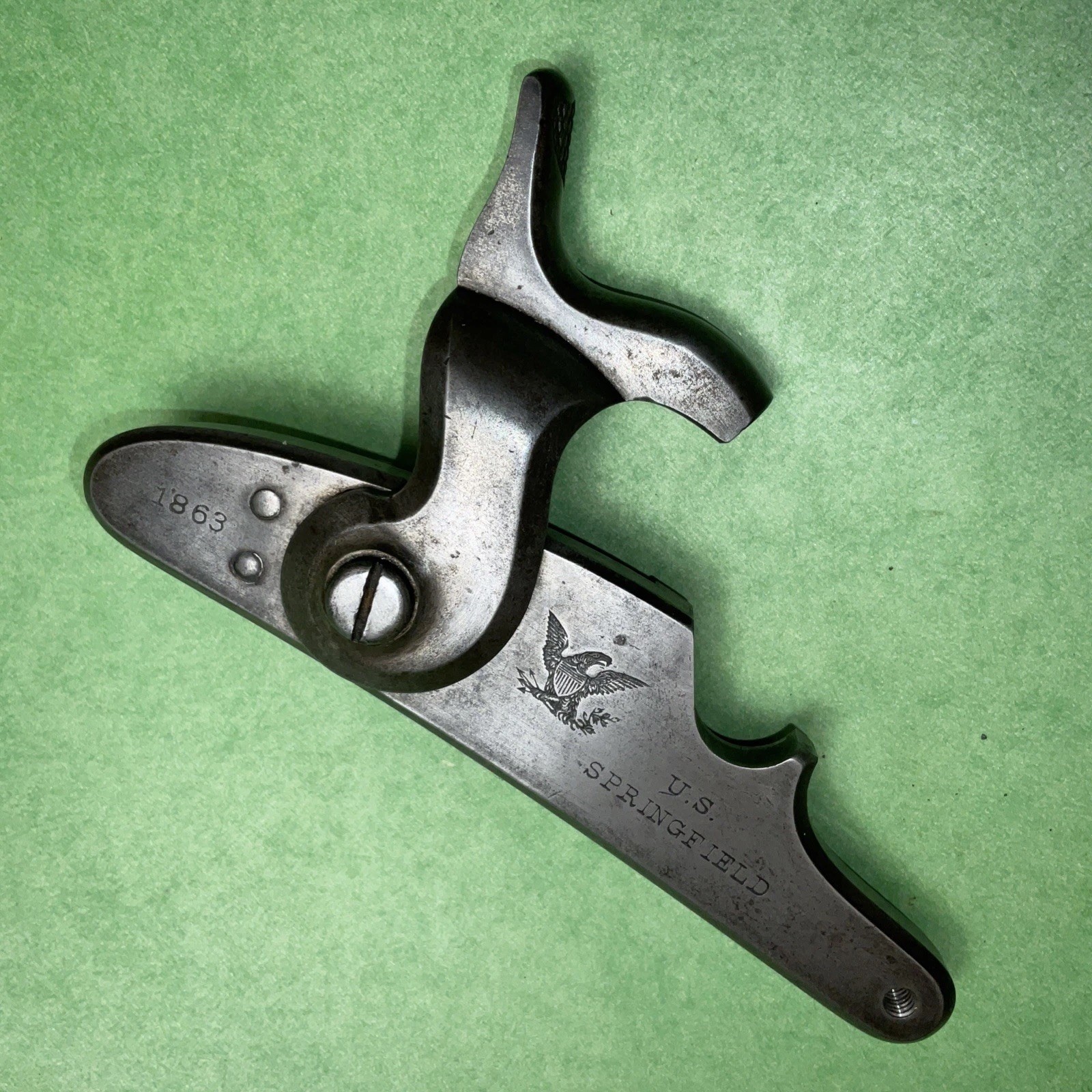 US Springfield Trapdoor Early Lock 50-70 Models 1868-69-1870 w/ Both Lock Screws