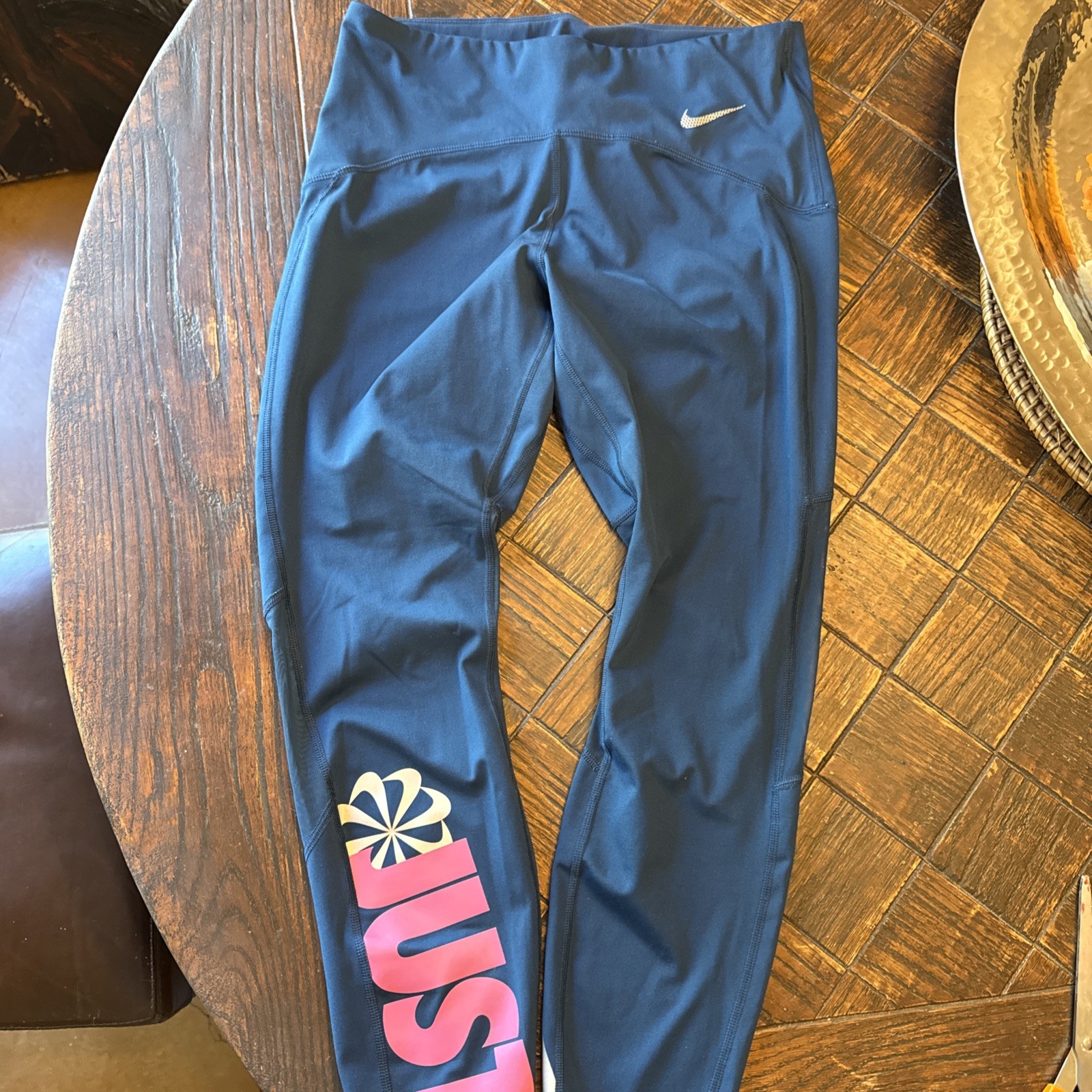 Nike Womens Tights L Blue Speed Icon Clash 7/8 Length CJ1932-432