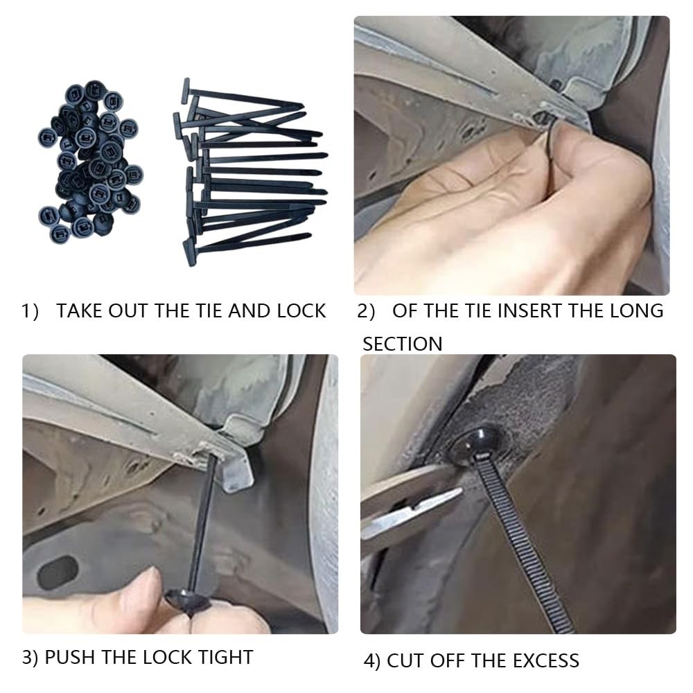 T Zip Tie 120 Pack Cable Tie Buckle Fixion Tools Nylon Universal Self Locking Fe