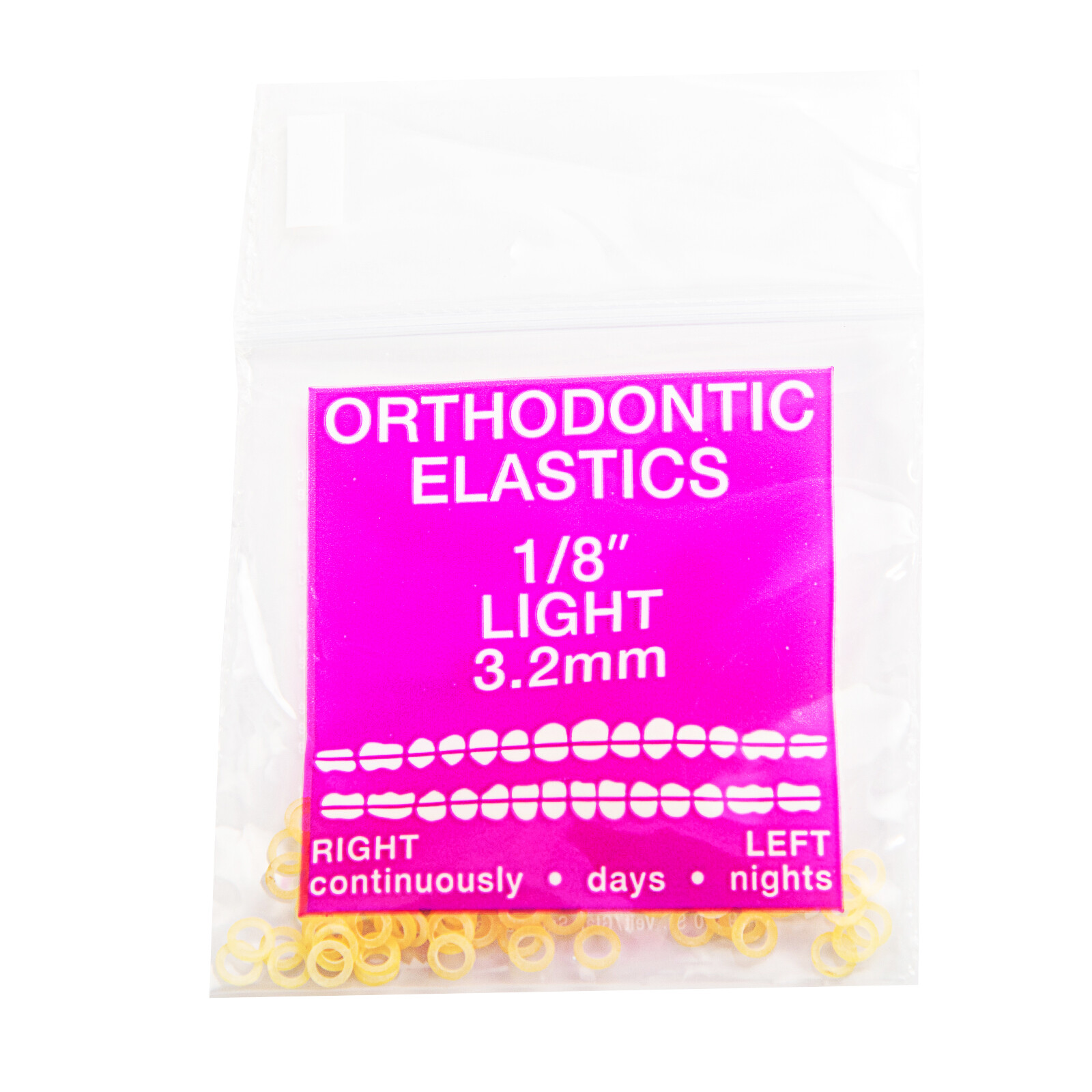 JMU Orthodontic Elastics 3/16 Medium Intraoral Elastic Latex Dental Rubber Bands