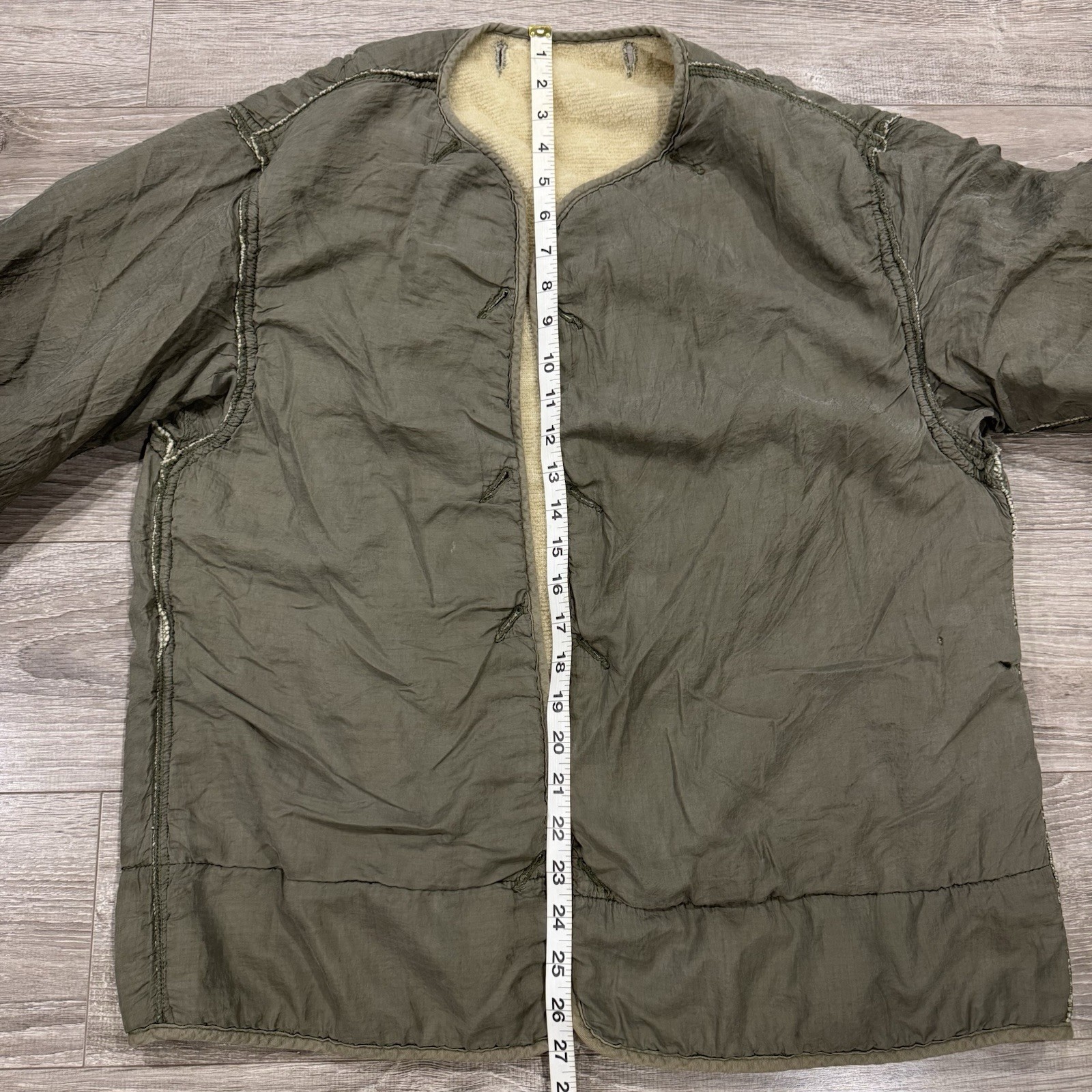 M-1951 Fishtail Parka Jacket Liner US Army Military Korean War Large Read Vtg