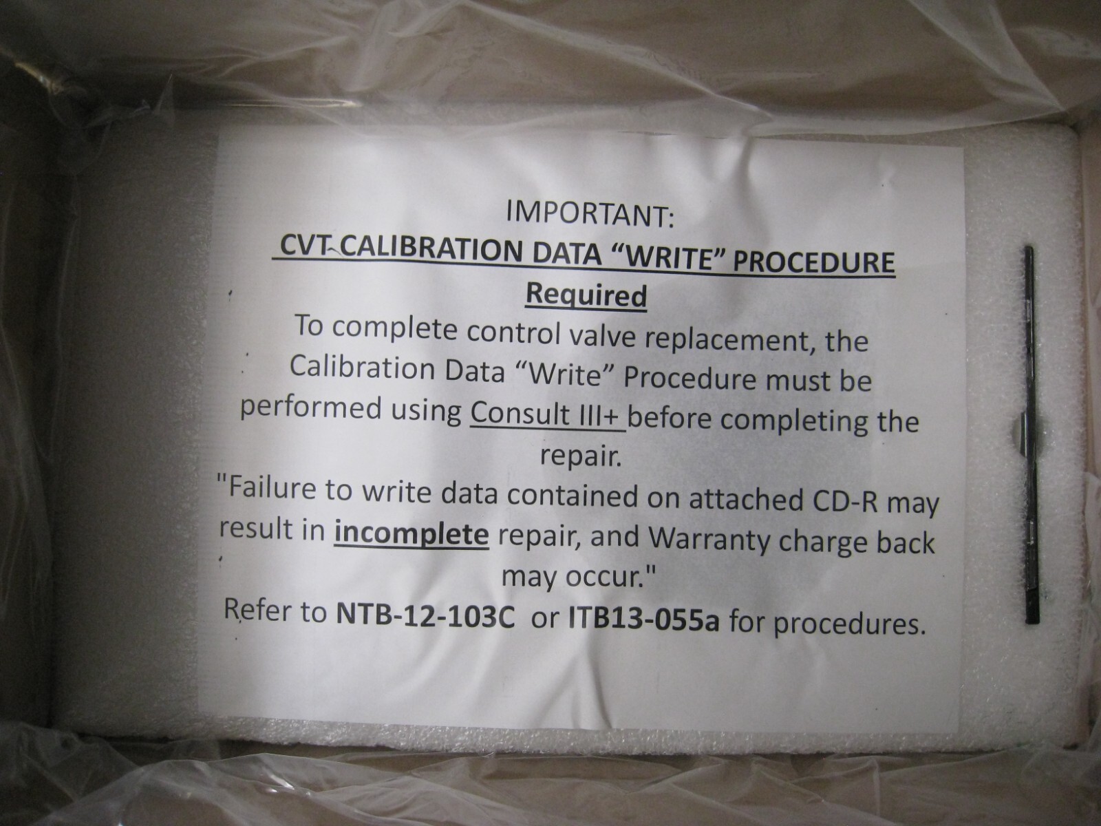 NEW 2024MY GENUINE NISSAN JF016E RE0F10D CVT Control Valve Body 31705-28X2B
