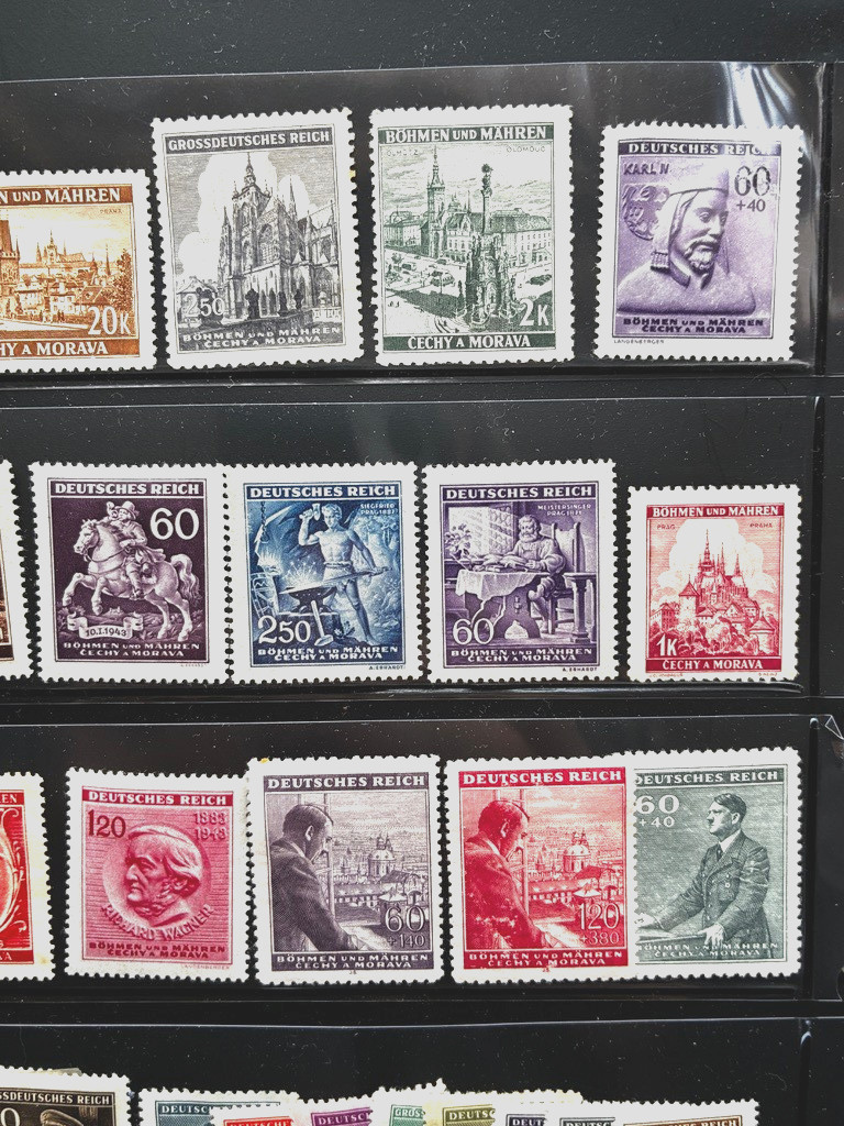 Lot of 50 MH/MNH Stamps Czechoslovakia Bohemia & Moravia Occupation
