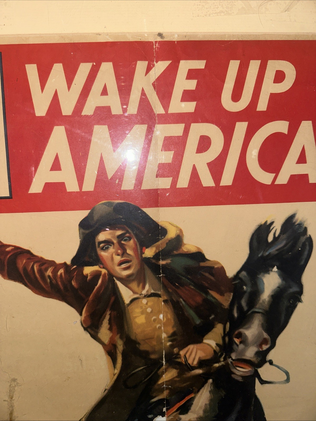 Antique N.R.A National Revival Act Poster Original Wake Up Americans