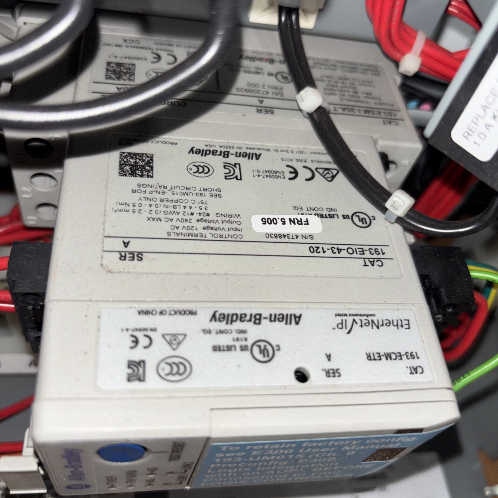 ALLEN BRADLEY 2112 2100 FUSED SIZE 1 MCC 500F-BO*093 12" W/ DOOR & 193 MODULE