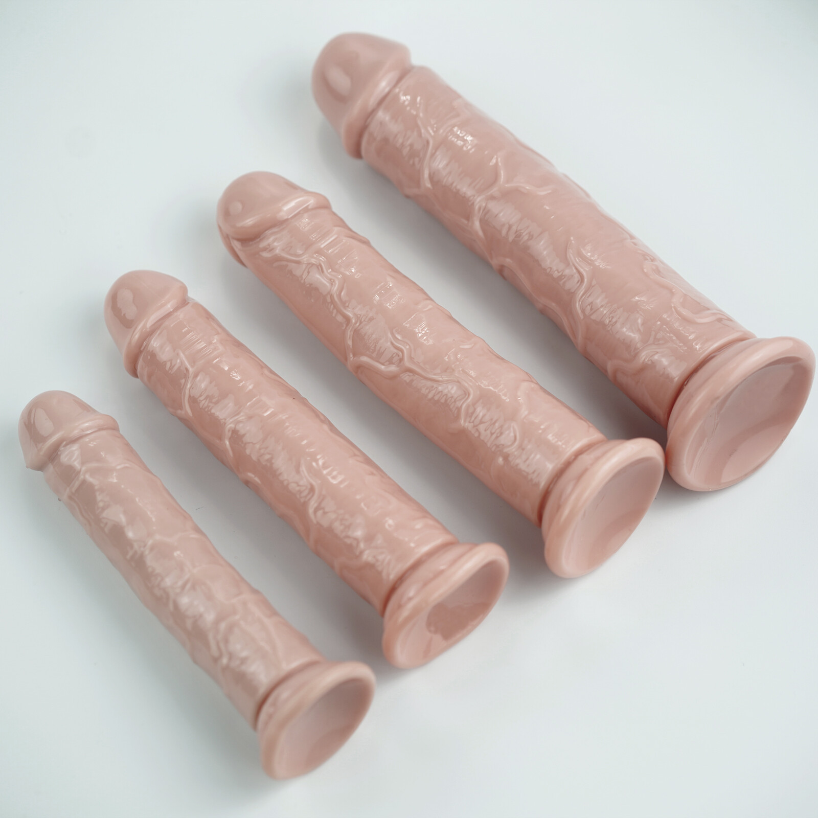 Jelly Dong Dildo Suction Cup - 4 Sizes Waterproof Realistic Cock Veined Dildos