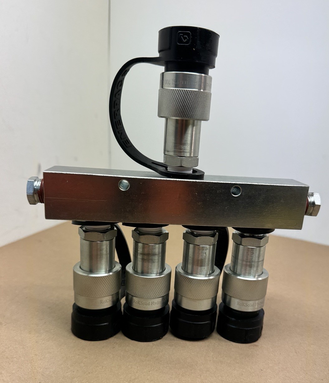 RokSolid RS A64 MANIFOLD Hydraulic CR400 Couplers 10,000 PSI 7 Port BVA CM7