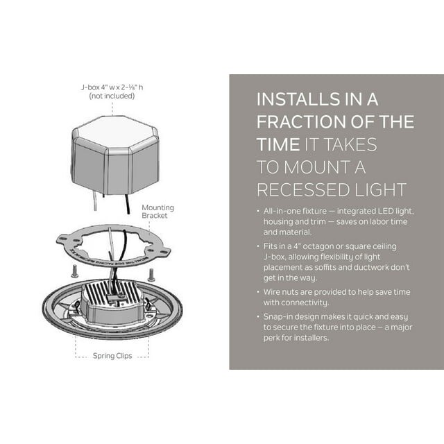 Kichler Horizon Downlight LED 3000K T24, White - 43855WHLED30T