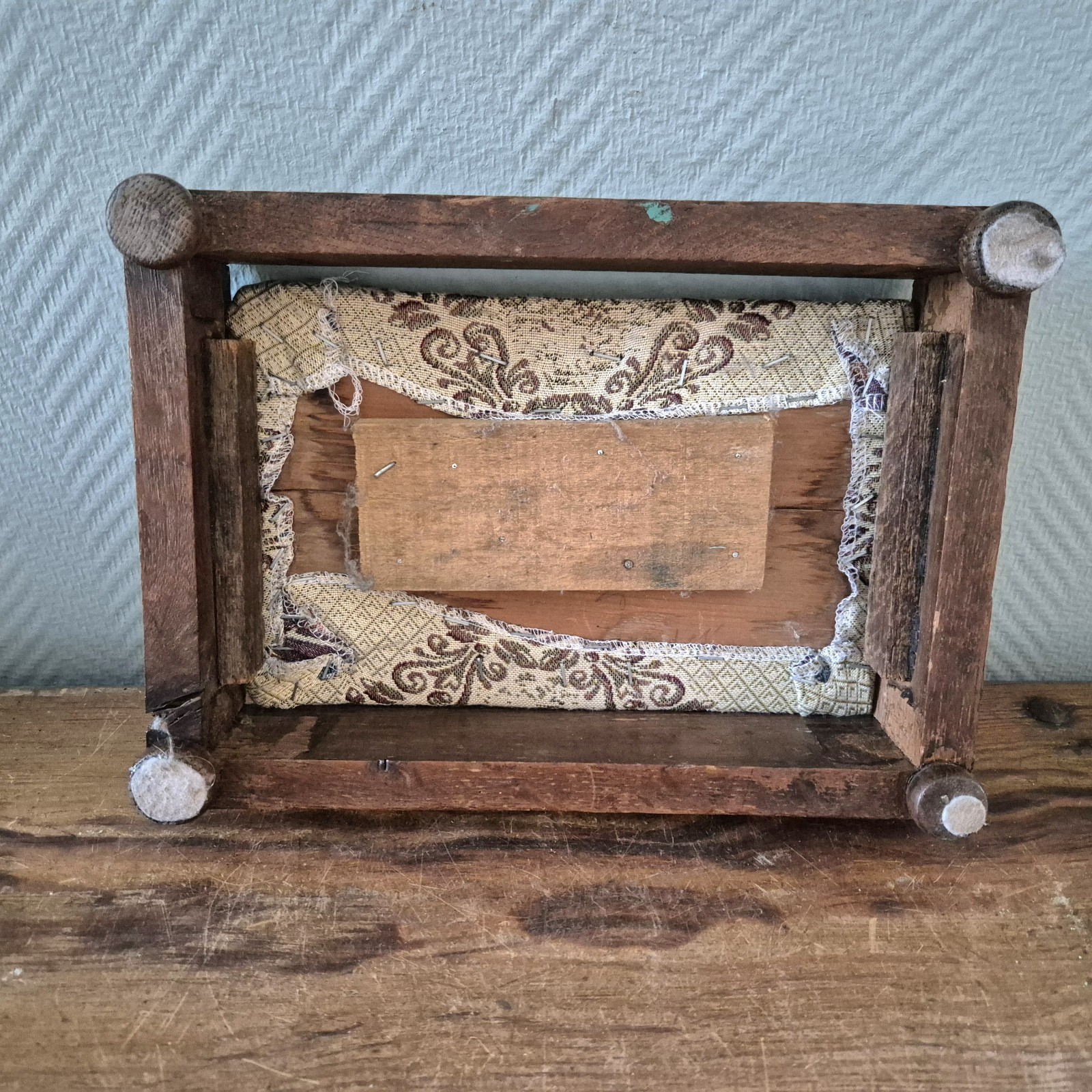 Vintage Footstool, Bed Staircase, Footrest, Pouf, Footlift, Sofa