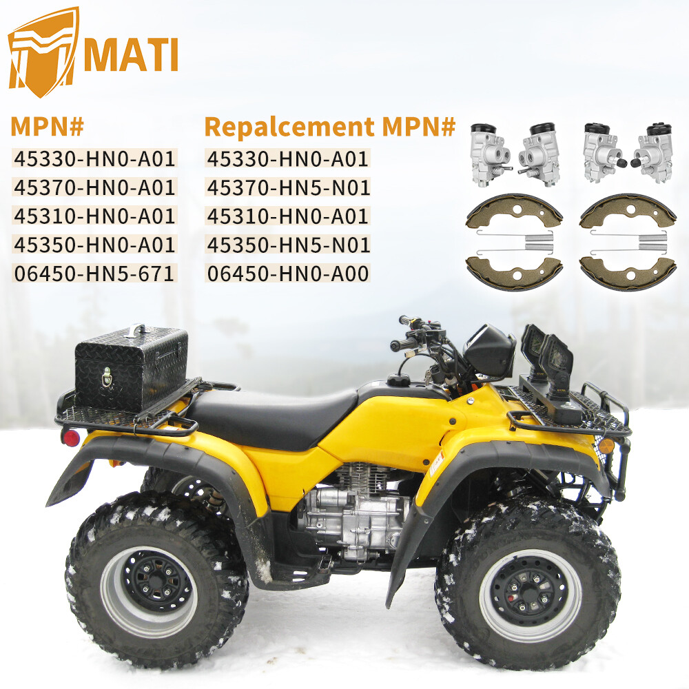 Front Brake Wheel Cylinders All Four w/Shoes for Honda Foreman 450 TRX450 4x4