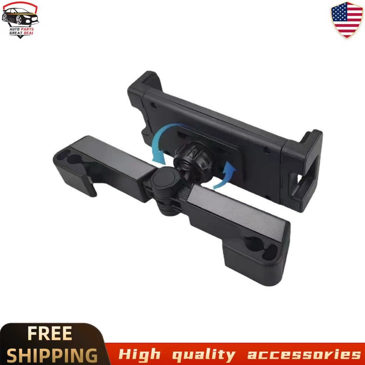 360° For iPad Phone Samsung 4.7-12.9" Car Back Seat Headrest Mount Tablet Holder