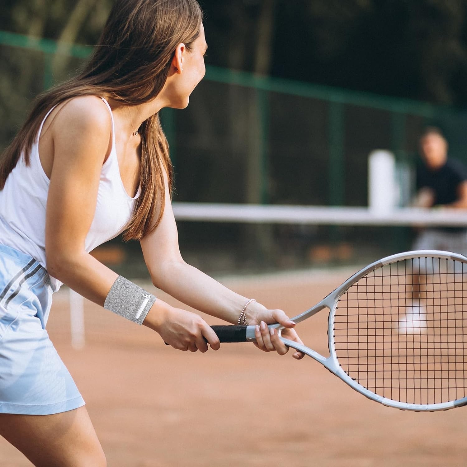 Abeillo 4PCS Wrist Wallet, Wrist Sweat Bands with Zipper, Light Comfortable Spor