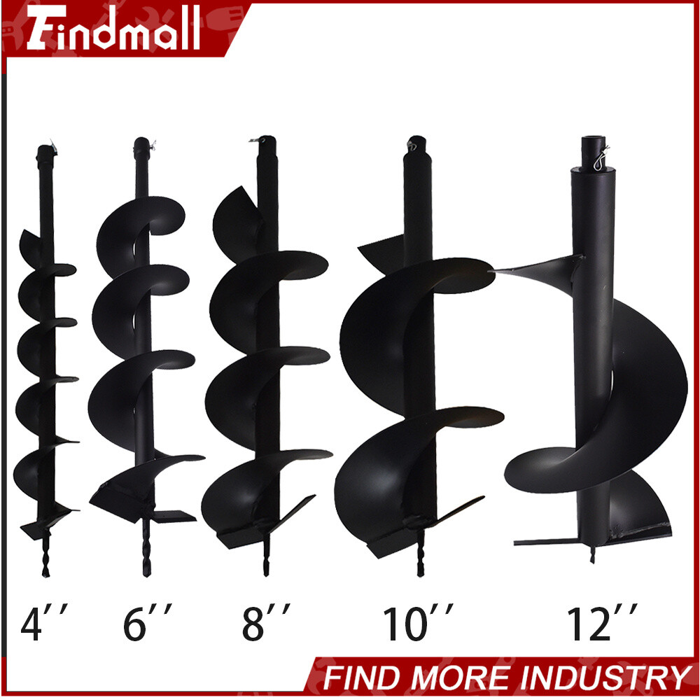 Findmall 4" 6" 8" 10" 12" Earth Auger Drill Bits For Post Fence Hole Digger
