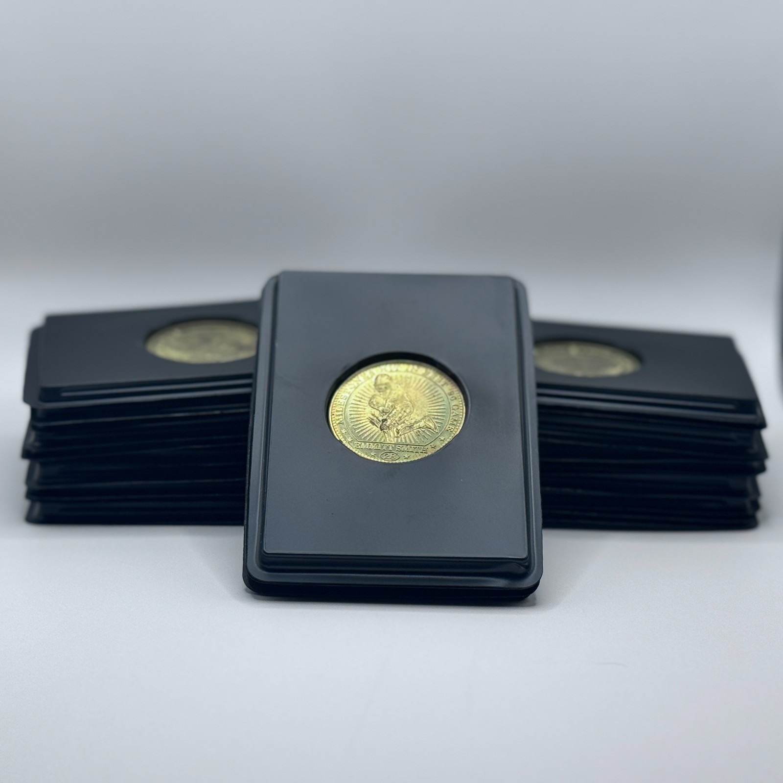 Pinnacle Mint NFL Coin Lot (25) - 1990s Barry Sanders, Marino, Emmitt Smith