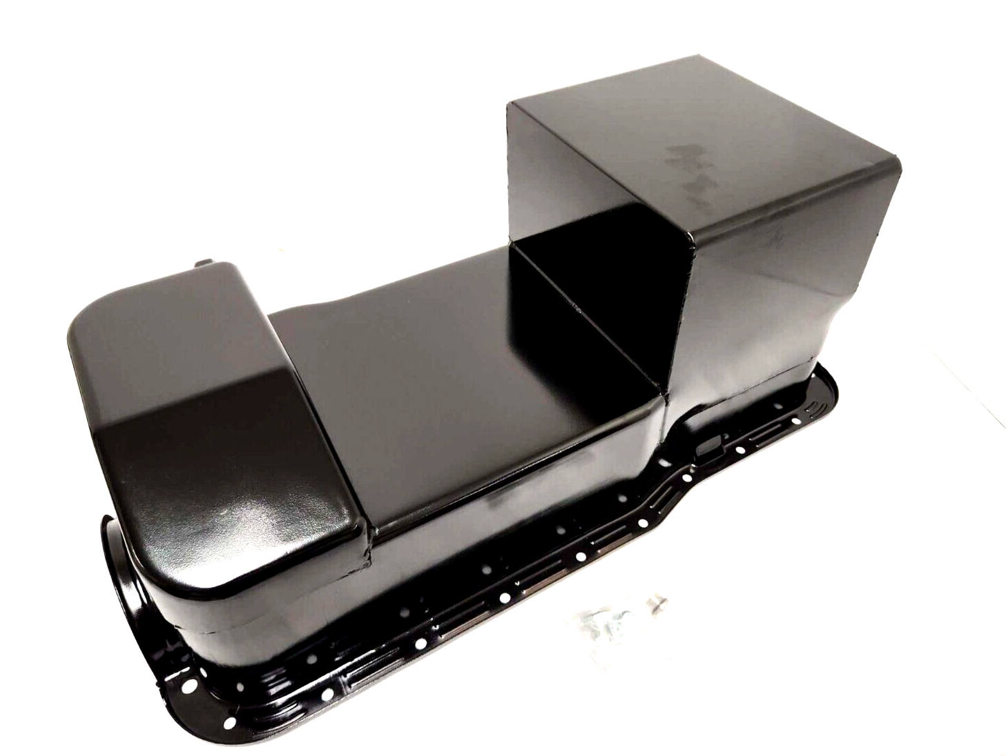 1979-1993 Fox Body Ford 7qt Dual Sump Black Drag Oil Pan Small Block 302W 5.0L