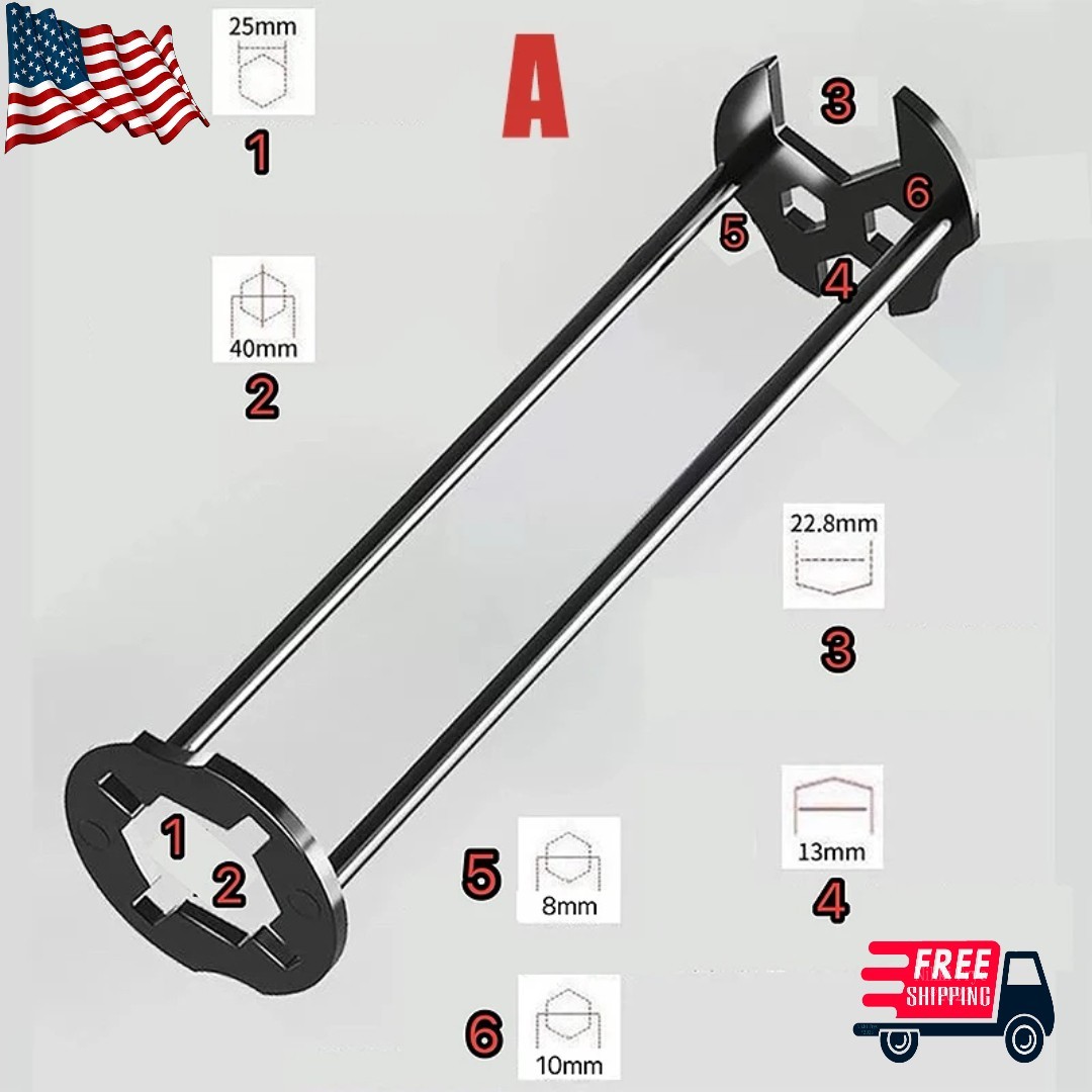 Multifunctional Sink Wrench Set, Basin and Faucet Wrench Tool with Fou...